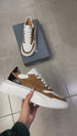 Prestige Leather Sneakers Brown/White